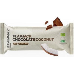 BrainMax Pure Flapjack, ChocoCoco, BIO, 65 g Nutričně vyvážená BIO svačina s vysokým obsahem vlákniny a komplexních sacharidů / *CZ-BIO-001 certifikát