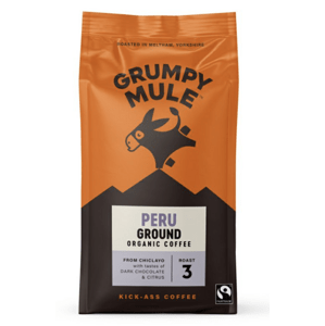 Grumpy Mule Peru Ground Coffee, 100% Arabica, mletá káva, BIO, 200 g *CZ-BIO-001 certifikát