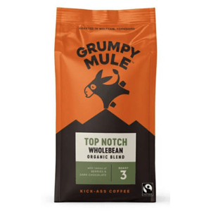 Grumpy Mule Top Notch Wholebean Coffee, 100 % Arabica, zrnková káva, BIO, 200 g *CZ-BIO-001 certifikát