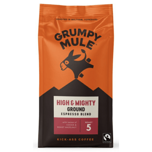 Grumpy Mule High & Mighty Ground Coffee, 100 % Arabica, mletá káva, BIO, 200 g *CZ-BIO-001 certifikát