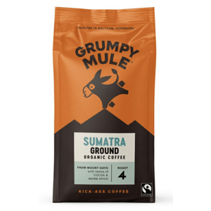 Grumpy Mule Sumatra Ground Coffee, 100% Arabica, mletá káva, BIO, 200 g *CZ-BIO-001 certifikát