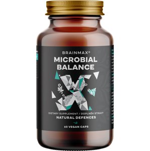 BrainMax Microbial Balance, 60 rostlinných kapslí Komplex 6 vědecky ověřených přírodních látek pro mikrobiální rovnováhu organismu, doplněk stravy