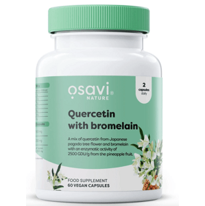 Osavi Quercetin with Bromelain, Kvercetin s bromelainem, 60 rostlinných kapslí Doplněk stravy