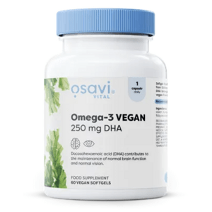 Osavi Omega-3 vegan, 250 mg DHA, 60 softgel kapslí Doplněk stravy