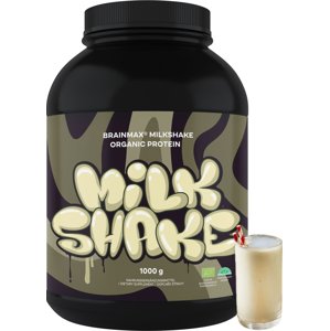 BrainMax Milkshake Protein, bez příchutě, BIO, 1000 g BIO syrovátka + BIO mléčný protein, doplněk stravy, *CZ-BIO-001 certifikát