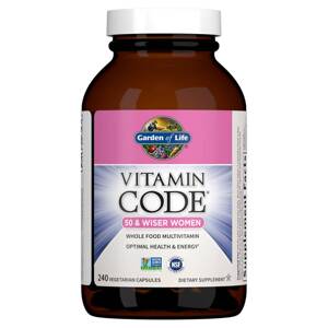 Garden of Life Vitamin Code 50 Wiser Women (multivitamín pro ženy nad 50 let), 240 rostlinných kapslí Doplněk stravy