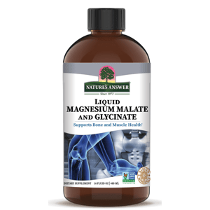 Nature's Answer Liquid Magnesium Malate and Glycinate, tekutý hořčík malát a glycinát, 480 ml Doplněk stravy