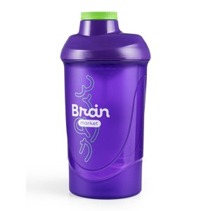 Fialový plastový šejkr s logem BrainMarket Fialový plastový šejkr s logem BrainMarket