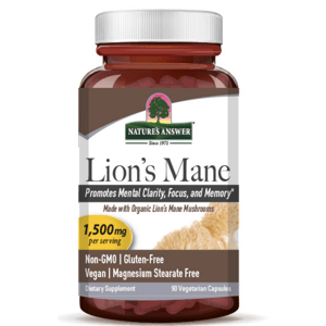 Nature's Answer Lion's Mane, extrakt z plodnice houby Lion's Mane, 1500 mg, 90 kapslí Doplněk stravy