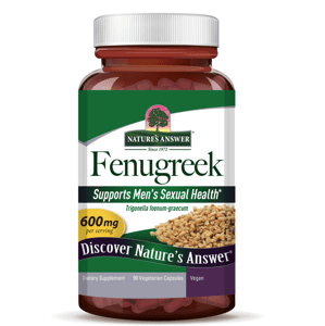 Nature's Answer Fenugreek, Pískavice řecké seno, 600 mg, 90 kapslí Doplněk stravy