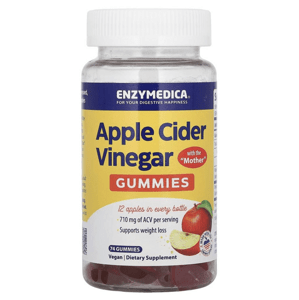 Enzymedica Apple Cider Vinegar Gummies, jablečný ocet, 74 gumových bonbónů Doplněk stravy