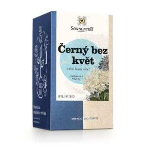 Sonnentor - Černý bez květ, porcovaný čaj, BIO, 18 ks *CZ-BIO-002 certifikát