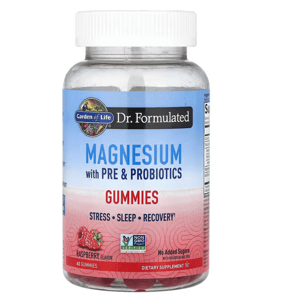 Garden of Life Dr. Formulated Magnesium s prebiotiky a probiotiky, malina, 60 gumových bonbónů Doplněk stravy