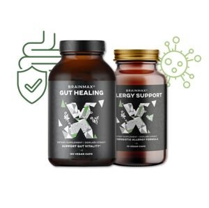 BrainMax Pure BrainMax sada Allergy Complex Sada pro komplexní podporu dýchacích cest, střev a celkového zdraví.