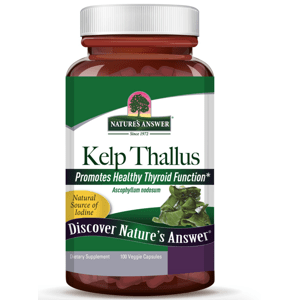 Nature's Answer Kelp Thallus, 100 rostlinných kapslí Doplněk stravy