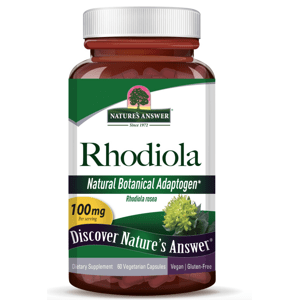 Nature's Answer Rhodiola, extrakt, 100 mg, 60 rostlinných kapslí Doplněk stravy