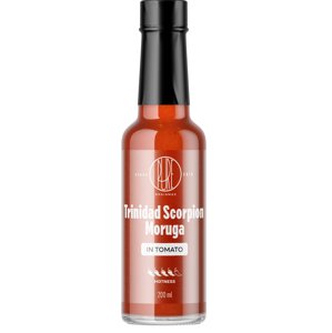 Intenzivně pálivá rajčatová omáčka s chilli papričkou Scorpion Moruga Intenzivně pálivá omáčka z rajčat s chilli papričkou Scorpion Moruga a směsí koření