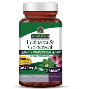 Nature's Answer Echinacea & Goldenseal, Echinacea a zlatobýl, 900 mg, 90 rostlinných kapslí Doplněk stravy
