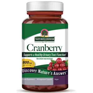 Nature's Answer Cranberry, Brusinka, 800 mg, 90 rostlinných kapslí Doplněk stravy