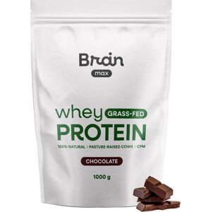 BrainMax Grass-fed Whey Protein, Čokoláda, 1000 g Mikrofiltrovaný nedenaturovaný protein z mléka krav krmených trávou, 28 dávek, doplněk stravy