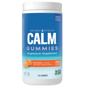 Natural Vitality Calm Gummies Magnesium, hořčík, pomeranč, 120 gumových bonbónů Doplněk stravy