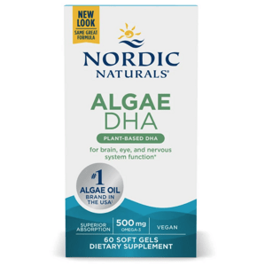 Nordic Naturals Algae DHA, olej z mořských řas, 60 softgel kapslí Doplněk stravy