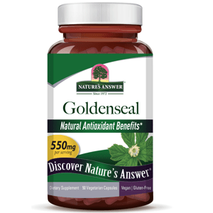 Nature's Answer Goldenseal, Zlatobýl, 550 mg, 50 rostlinných kapslí Doplněk stravy