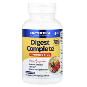 Enzymedica Digest Complete + Probiotics, Trávící enzymy s probiotiky, 90 kapslí Doplněk stravy