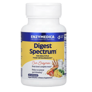 Enzymedica Digest Spectrum, Trávící enzymy, 30 kapslí Doplněk stravy