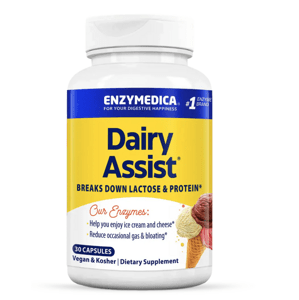 Enzymedica Dairy Assist, enzymy k podpoře trávení laktózy, 30 kapslí Doplněk stravy