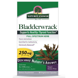 Nature's Answer Bladderwrack, Chaluha bublinatá, 250 mg, 90 rostlinných kapslí Doplněk stravy