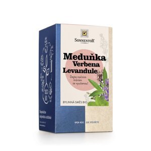 Sonnentor - Meduňka Verbena Levandule, porcovaný čaj, BIO, 18 ks *CZ-BIO-002 certifikát