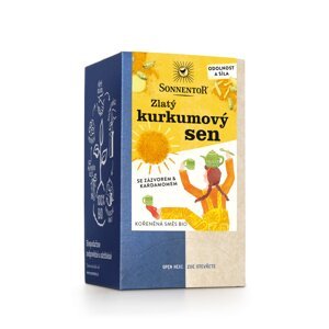 Sonnentor - Zlatý kurkumový sen, porcovaný čaj, BIO, 18 ks *CZ-BIO-002 certifikát