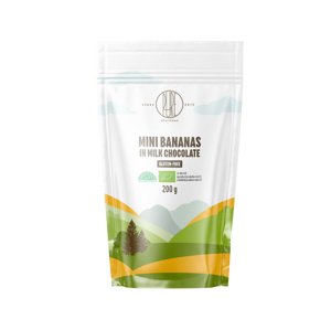 BrainMax Pure Mini banánky v mléčné čokoládě, BIO, 200 g *CZ-BIO-001 certifikát / BIO banány v mléčné čokoládě