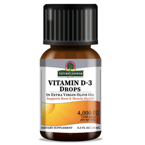 Nature's Answer Vitamin D-3 Drops, tekutý, 4 000 IU,  15 ml Doplněk stravy