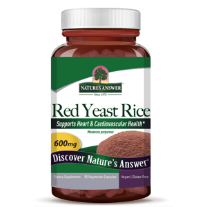 Nature's Answer Red Yeast Rice, červená kvasnicová rýže, extrakt, 600 mg, 90 kapslí Doplněk stravy