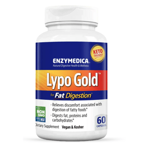 Enzymedica Lypo Gold for Fat Digestion, Trávící enzymy, 60 kapslí Doplněk stravy