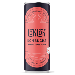 Loklok Kombucha Malina, v plechovce, 330 ml