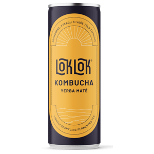 Loklok Kombucha Yerba Maté, v plechovce, 330 ml