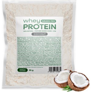 BrainMax Grass-fed Whey Protein, Kokos, 35 g, VZOREK Mikrofiltrovaný nedenaturovaný protein z mléka krav krmených trávou, doplněk stravy