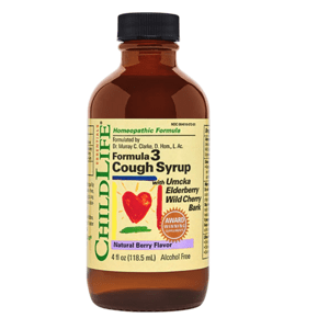 ChildLife Essentials Formula 3 Cough Syrup, podpora dýchacích cest, lesní plody, 118,5 ml Doplněk stravy