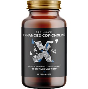 BrainMax Enhanced Citicholine, 60 rostlinných kapslí Přírodní patentovaná forma CDP cholinu s ginkgo bilobou a acetyl-l-karnitinem, 60 dávek, doplněk stravy