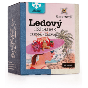 Sonnentor - Ledový džbánek® jahoda – zázvor, porcovaný čaj, BIO, 16 ks *CZ-BIO-002 certifikát