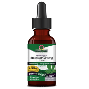Nature's Answer American Ginseng, americký ženšen, extrakt, 2000 mg, 30 ml Doplněk stravy