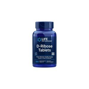 Life Extension D-Ribose Tablets, D-Ribóza v tabletách, 100 rostlinných tablet Doplněk stravy