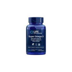 Life Extension Super Omega-3 EPA/DHA Fish Oil, rybí Omega-3 EPA/DHA, 120 softgel kapslí s enterickým obalem Doplněk stravy