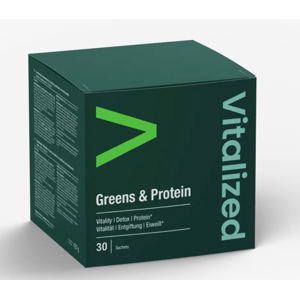Vitalized Greens & Protein, podpora energie, 30 sáčků Doplněk stravy