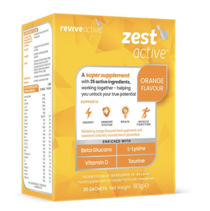 Revive Active Zest Active, podpora imunity a energie, pomeranč, 30 sáčků Doplněk stravy