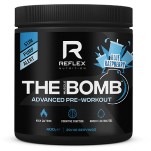 Reflex The Muscle Bomb, výživa svalů, modrá malina, 400 g Doplněk stravy