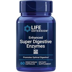 Life Extension Enhanced Super Digestive Enzymes, trávicí enzymy, 60 rostlinných kapslí Doplněk stravy